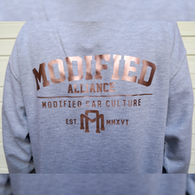 Load image into Gallery viewer, PREMIUM MODIFIED ALLIANCE HOODIE GREY FRONT/ROSE GOLD BACK DESIGN 2021
